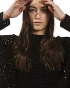 NORR Crome Knit Top Black