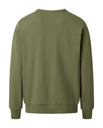 KnowledgeCotton Apparel Badge Sweatshirt Dark Olive
