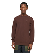KnowledgeCotton Apparel Badge Sweatshirt Deep Mahogany