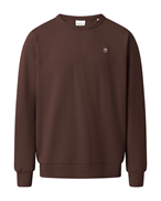 KnowledgeCotton Apparel Badge Sweatshirt Deep Mahogany