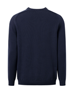 KnowledgeCotton Apparel Plain Knitted Crew Neck Night Sky