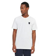 KnowledgeCotton Apparel Owl Chest Embroidery T-Shirt Bright White