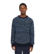 KnowledgeCotton Apparel Multi Colored Crew Neck Blue