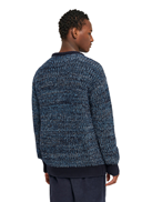 KnowledgeCotton Apparel Multi Colored Crew Neck Blue