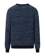 KnowledgeCotton Apparel Multi Colored Crew Neck Blue