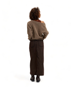 Gestuz Alpha Cropped Cardigan Dark Sand Melange