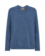 Mos Mosh Thora V-Neck Knit Quiet Harbor