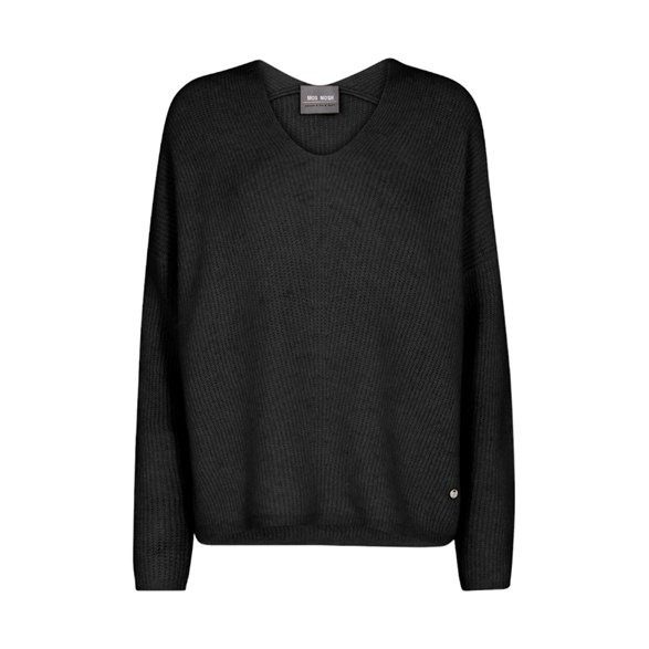 Mos Mosh Thora V-Neck Knit Black