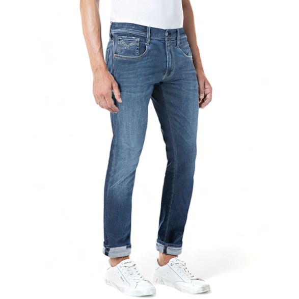 REPLAY Anbass Hyperflex Jeans Mid Blue