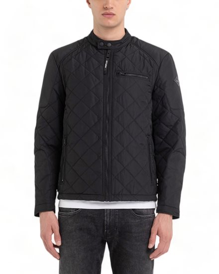 REPLAY Short Quilted Jacket Black