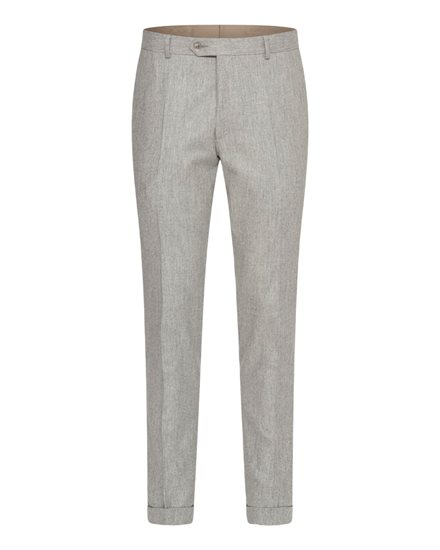 Oscar Jacobson Denz Turn Up Trousers Light Grey