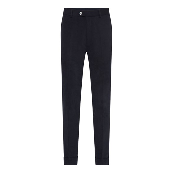 Oscar Jacobson Denz Turn Up Trousers Navy