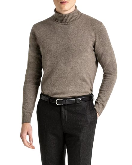 Oscar Jacobson Salim Rollneck Sand Beige