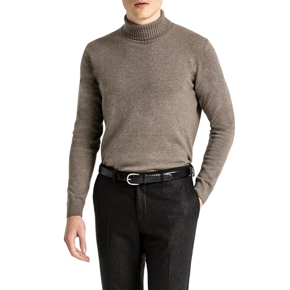 Oscar Jacobson Salim Rollneck Sand Beige
