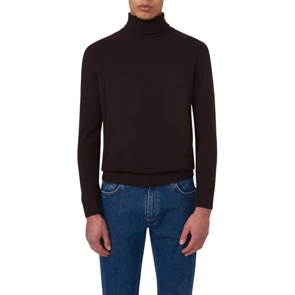 Oscar Jacobson Salim Rollneck Chocolate Brown