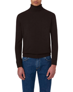 Oscar Jacobson Salim Rollneck Chocolate Brown