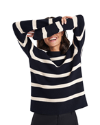Boomerang Leonie Organic Cotton Sweater Stripe Night Sky