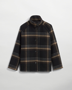 Elvine Melvina Wool Check Jacket Brown