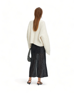 Gestuz Safigz Cable Pullover Egret