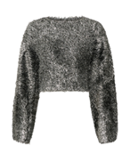 Gestuz Mattianigz Cropped Pullover Gun Metal