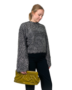 Gestuz Mattianigz Cropped Pullover Gun Metal