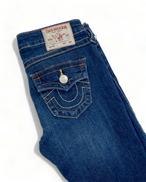 True Religion Joey Low Rise Flare Jeans Muddy Waters
