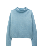 Filippa K Mika Yak Funnelneck Sweater Blue Melange