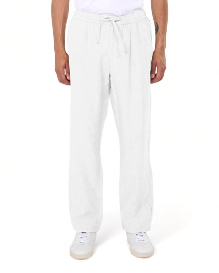 KnowledgeCotton Apparel Fig Loose Linen Pants Bright White
