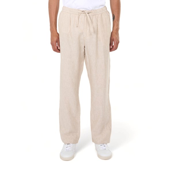 KnowledgeCotton Apparel Fig Loose Linen Pants Light Feather Gray