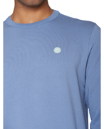 KnowledgeCotton Apparel Erik Badge Sweatshirt Moonlight Blue
