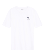 KnowledgeCotton Apparel Flower Embroidery T-Shirt Bright White