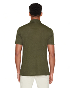 KnowledgeCotton Apparel Regular Linen Polo Forest Night