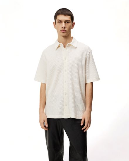 J.Lindeberg Torpa Airy Structure Shirt Cloud White