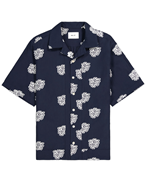 NN07 Leo Ss Shirt 5736 Navy Blue