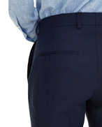 Oscar Jacobson Denz Linen Trousers Navy