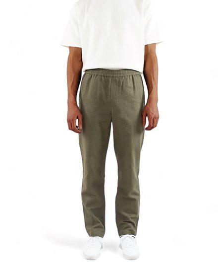 Ciszere Harlow Linen Trousers Forest Green