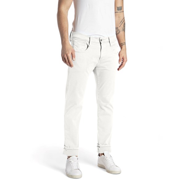 REPLAY Anbass Hyperflex Jeans White