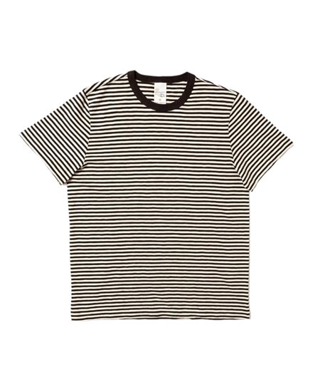 Nudie Jeans Roy Slub Stripe T-Shirt Ecru/Black