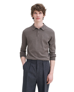Filippa K Knitted Polo Shirt Dark Sage