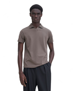 Filippa K Stretch Cotton Polo T-Shirt Dark Sage