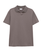 Filippa K Stretch Cotton Polo T-Shirt Dark Sage