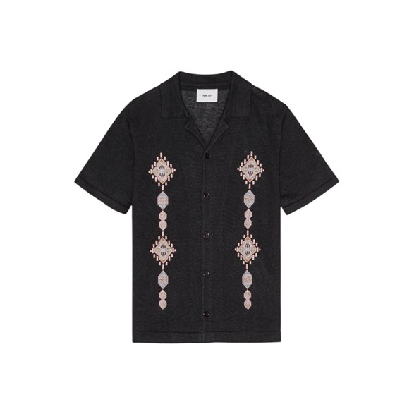NN07 Henry SS Shirt Black