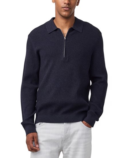 NN07 Hansie Half Zip Navy Mel