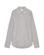 NN07 Freddy No Pkt Shirt Brown Stripe