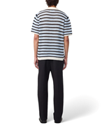 NN07 Henry SS Shirt Navy Stripe