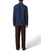 NN07 Enzo Linen Shirt Navy