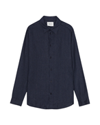 NN07 Enzo Linen Shirt Navy