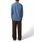 NN07 Enzo Linen Shirt Bering Sea
