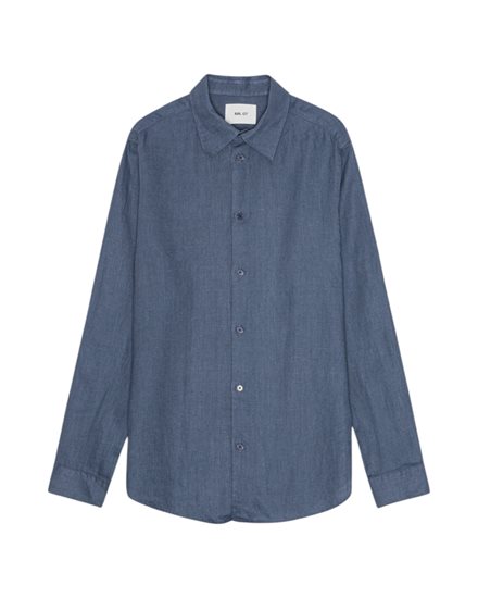 NN07 Enzo Linen Shirt Bering Sea