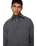 J.Lindeberg Howard Tech Fleece Overshirt Lava Smoke